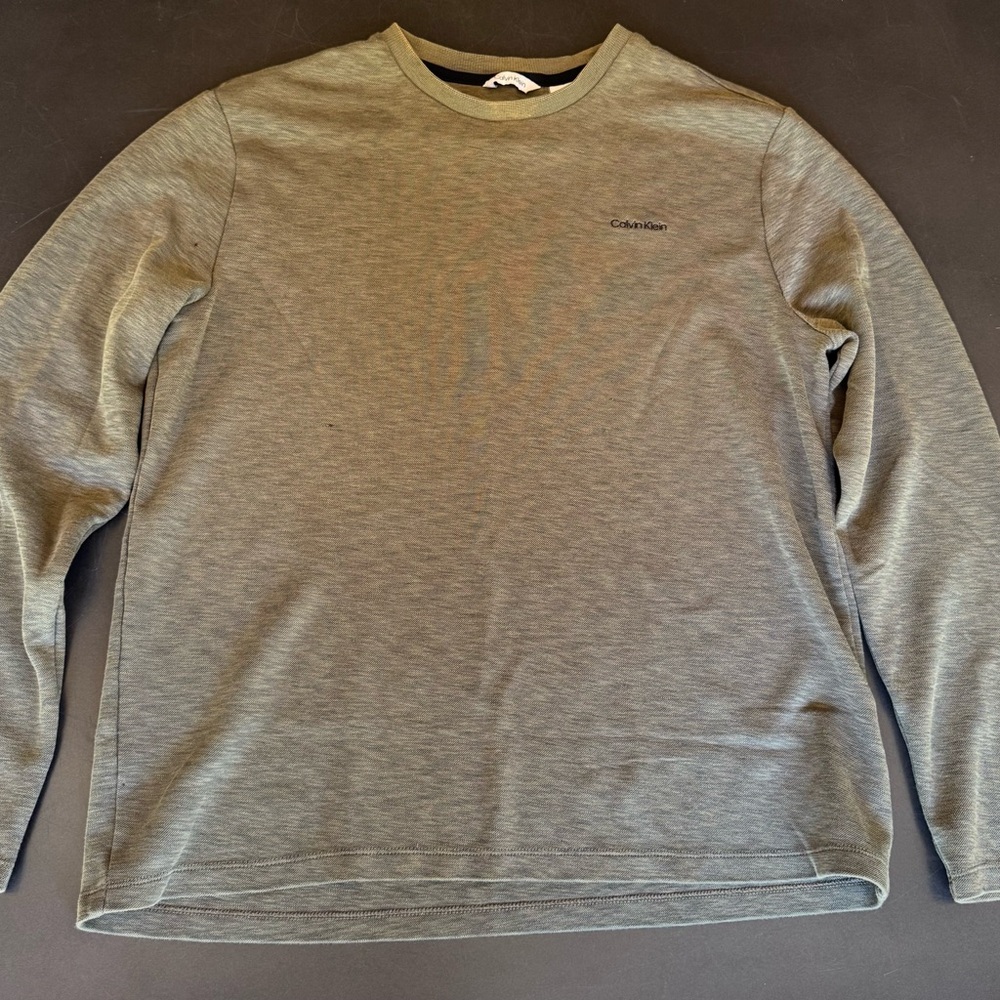 Calvin Klein Khaki Crewneck long sleeve shirt